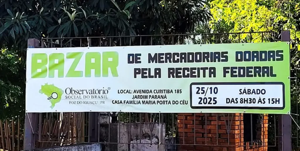 bazar do Observatório Social de Foz do Iguaçu