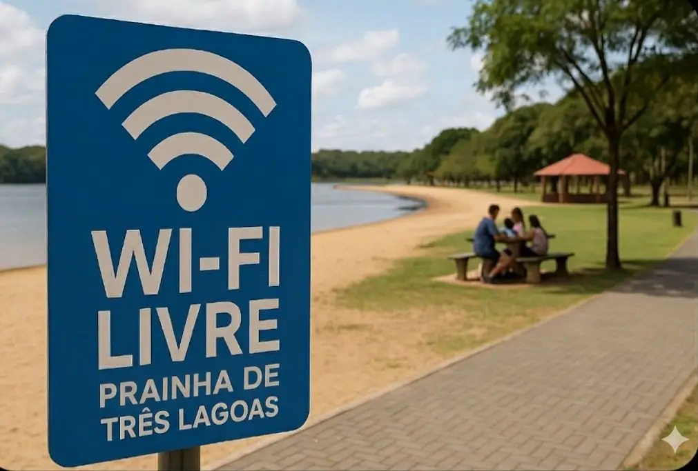 Wi-Fi livre na Prainha de Três Lagoas