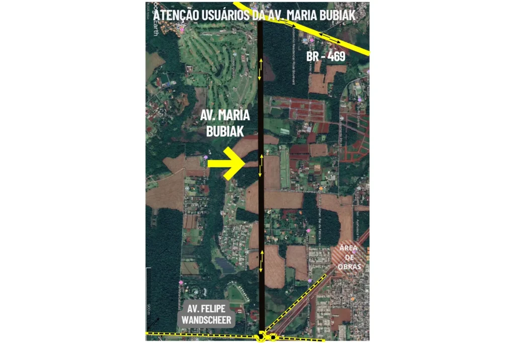 Liberação da Avenida Maria Bubiak em Foz do Iguaçu