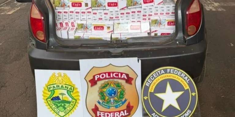 Apreensão de cigarros contrabandeados na BR-277