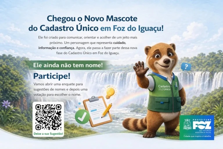 Mascote do Cadastro Único de Foz do Iguaçu