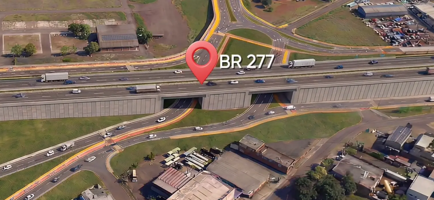 Projeto do viaduto do Trevo do Charrua em Foz do Iguaçu